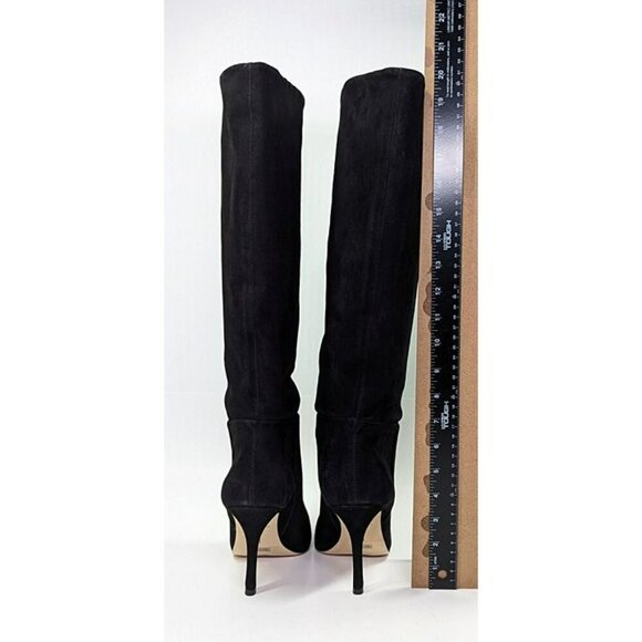 Larroude Kate Heels Boots Black Suede Knee High Stiletto Size 9 (MSRP $525) - Picture 8 of 12